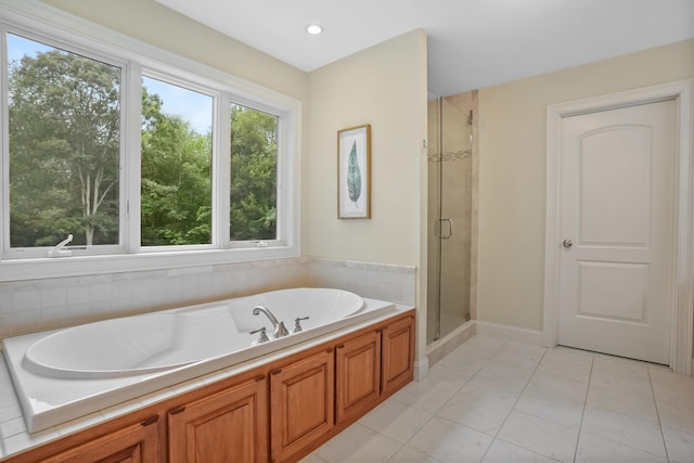 36 Blueberry Ln, Canton, CT 06019 - full bath with a bath, a shower stall, and marble look tiles