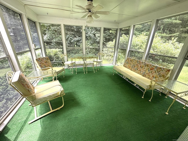 51 Westridge Dr, Avon, CT 06001 - sunroom featuring ceiling fan