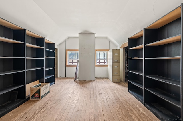 400 Norton Pkwy, New Haven, CT 06511 - interior space with wood-type flooring and vaulted ceiling