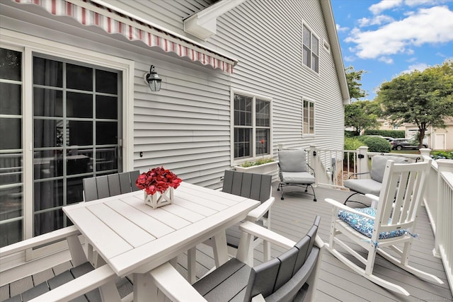 24 Windflower Ln, Shelton, CT 06484 - wooden terrace featuring outdoor dining space