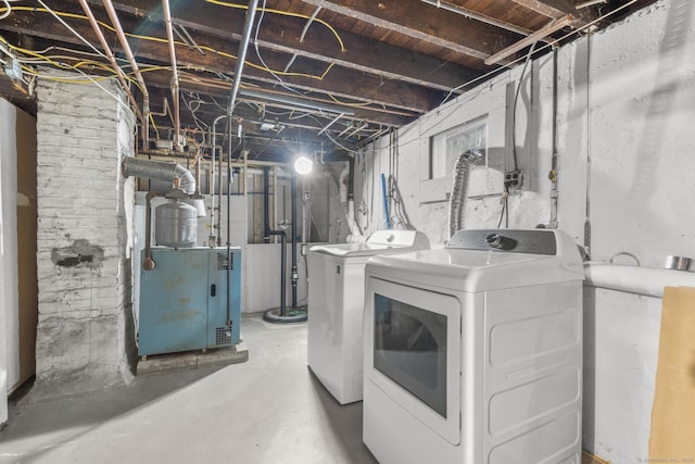 1276 N Ave, Stratford, CT 06614 - below grade area with separate washer and dryer and a heating unit