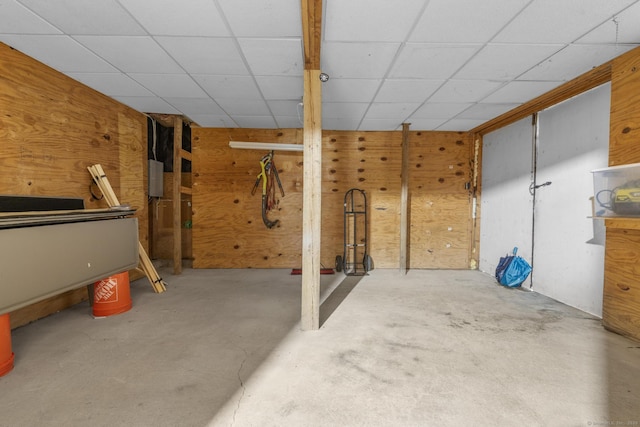 1276 N Ave, Stratford, CT 06614 - below grade area with a paneled ceiling
