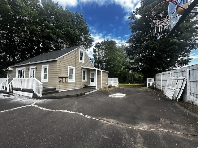 855 Thompsonville Rd, Suffield, CT 06078 - view of property exterior with a wooden deck