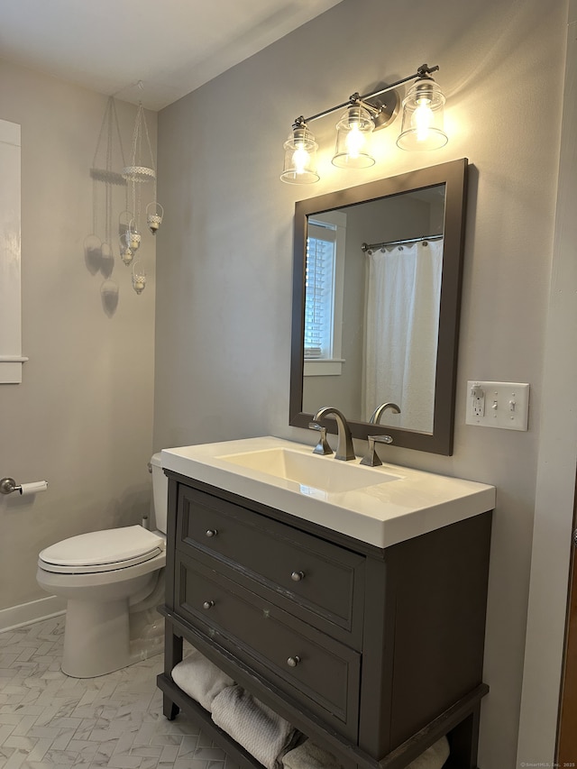 6 Fairview Ave, Wallingford, CT 06492 - bathroom featuring vanity and marble finish floors