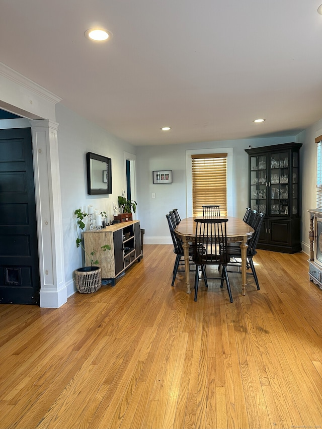 6 Fairview Ave, Wallingford, CT 06492 - dining room featuring light wood-type flooring and recessed lighting