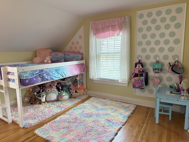 6 Fairview Ave, Wallingford, CT 06492 - bedroom with wood finished floors and vaulted ceiling
