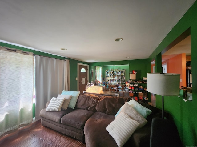 5 Cascio Rd, Ansonia, CT 06401 - living area featuring wood finished floors and recessed lighting