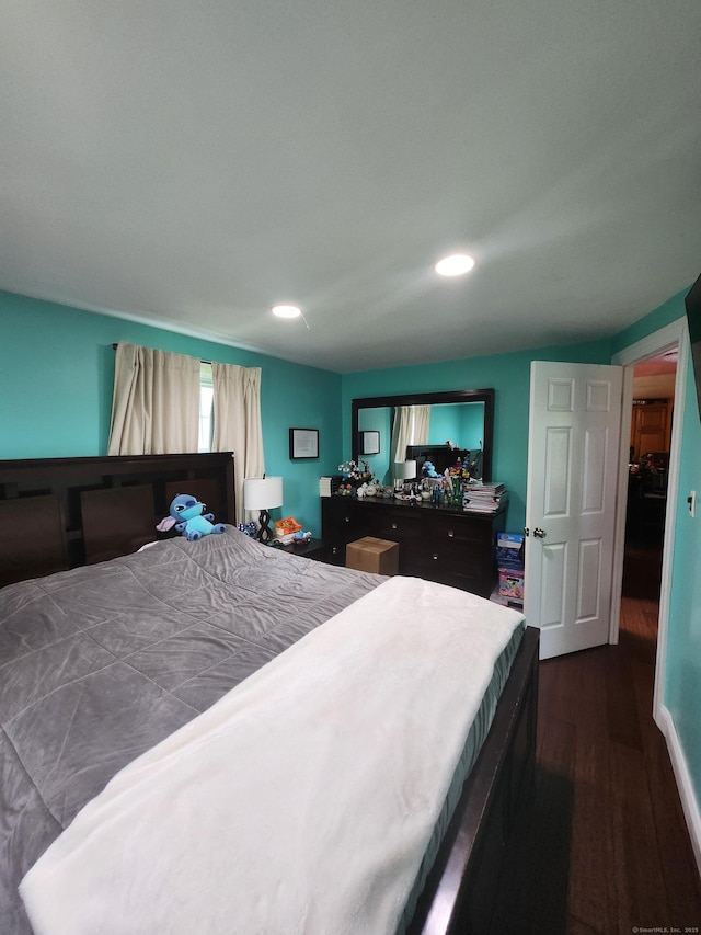 5 Cascio Rd, Ansonia, CT 06401 - bedroom with dark wood-style floors and recessed lighting