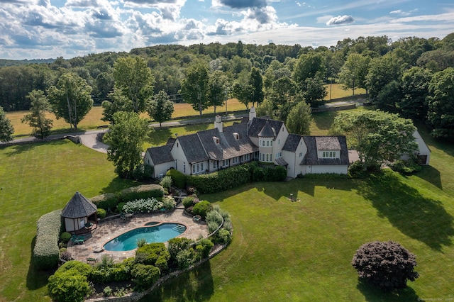 370 Northrop St, Bridgewater, CT 06752 - view from above of property with a pool