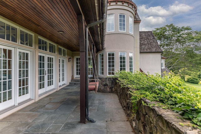 370 Northrop St, Bridgewater, CT 06752 - view of patio with french doors