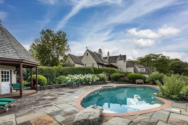 370 Northrop St, Bridgewater, CT 06752 - view of pool with a patio and a pool with connected hot tub