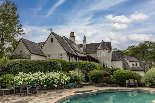 370 Northrop St, Bridgewater, CT 06752 - view of pool featuring a patio area and a pool with connected hot tub