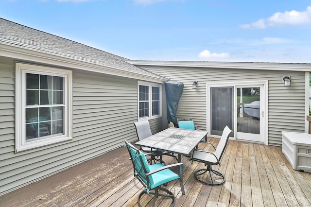 18 Nye St, Vernon, CT 06066 - wooden deck featuring outdoor dining area