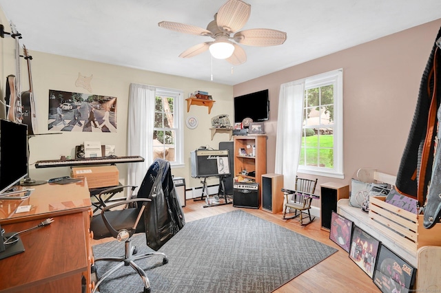 18 Nye St, Vernon, CT 06066 - office with healthy amount of natural light, wood finished floors, and ceiling fan