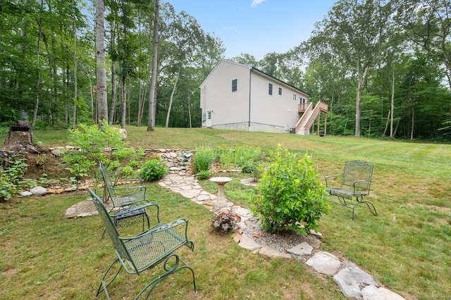 233 W Rd, East Haddam, CT 06420 - view of grassy yard with stairs