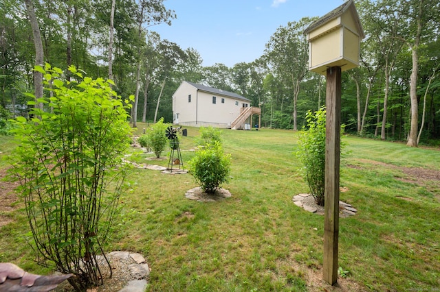 233 W Rd, East Haddam, CT 06420 - view of grassy yard with stairway