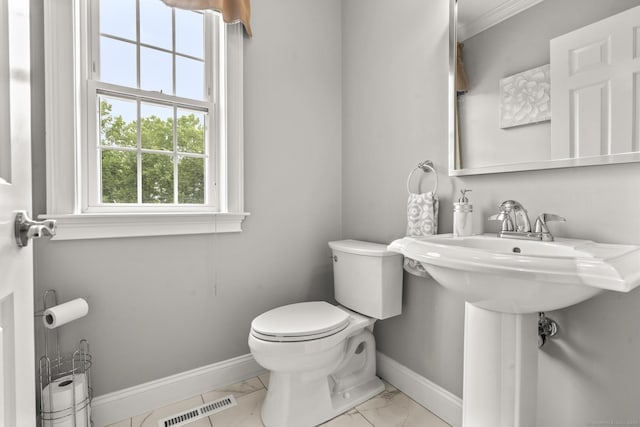 31 Crimson Hts, Portland, CT 06480 - bathroom featuring marble finish floors and ornamental molding