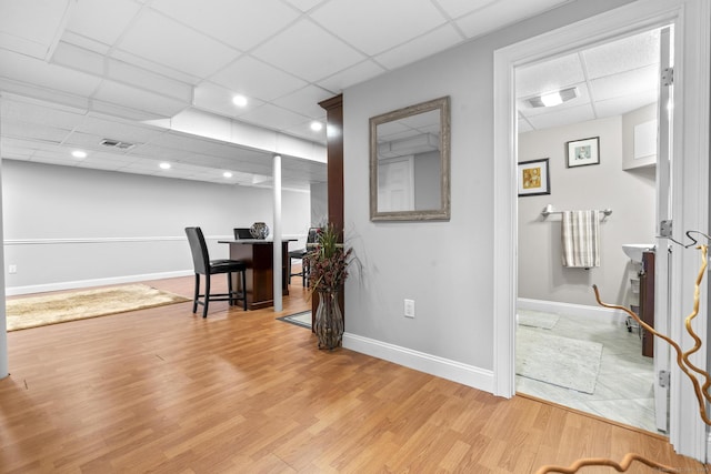 31 Crimson Hts, Portland, CT 06480 - home office featuring a paneled ceiling, wood finished floors, and recessed lighting