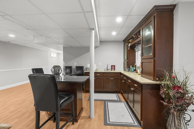 31 Crimson Hts, Portland, CT 06480 - bar featuring light wood-style flooring, recessed lighting, and a drop ceiling