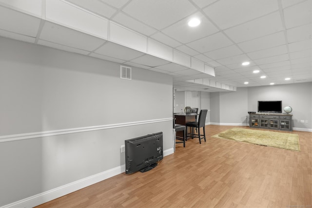 31 Crimson Hts, Portland, CT 06480 - finished basement with recessed lighting, wood finished floors, a drop ceiling, and heating unit