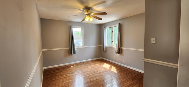 108 School St, Hamden, CT 06518 - unfurnished room featuring a ceiling fan and wood finished floors