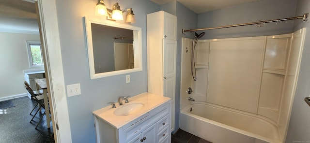 108 School St, Hamden, CT 06518 - bathroom featuring shower / tub combination and vanity