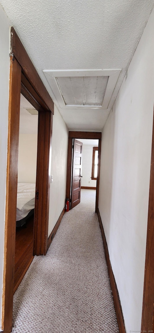 108 School St, Hamden, CT 06518 - corridor featuring carpet floors and a textured ceiling