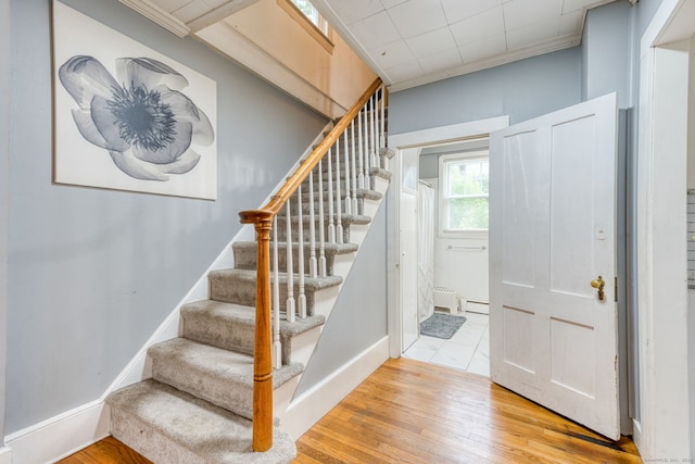 6 Rau Street Ext, Vernon, CT 06066 - stairs featuring wood finished floors and crown molding