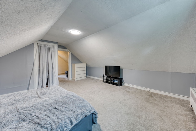 6 Rau Street Ext, Vernon, CT 06066 - bedroom featuring carpet flooring, lofted ceiling, and a textured ceiling