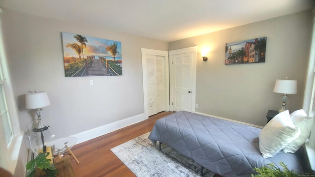62 Park St, Stafford, CT 06076 - bedroom featuring wood finished floors and a closet