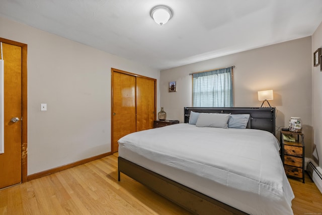 116 Esther Ave, Waterbury, CT 06708 - bedroom with light wood-type flooring and a closet