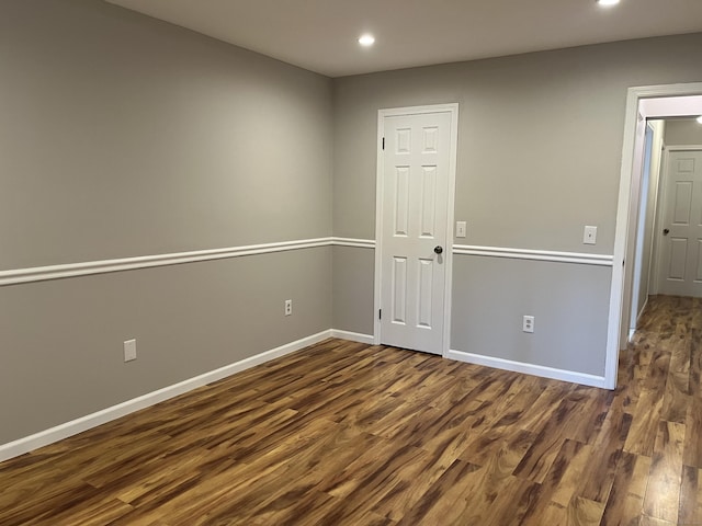2955 Madison Ave Apt 40, Bridgeport, CT 06606 - empty room featuring recessed lighting and dark wood-style flooring