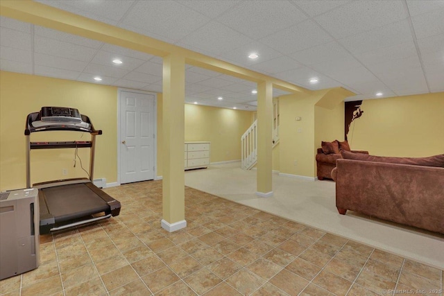 2 Kimberly Way, Marlborough, CT 06447 - exercise area featuring recessed lighting and a paneled ceiling