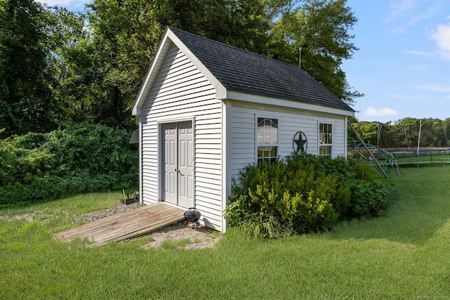 14 Finn Ln, Plainfield, CT 06374 - view of shed featuring a trampoline
