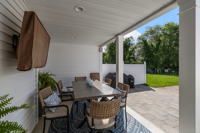 14 Finn Ln, Plainfield, CT 06374 - view of patio featuring outdoor dining area