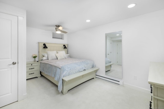 14 Finn Ln, Plainfield, CT 06374 - bedroom with light colored carpet, recessed lighting, and ceiling fan