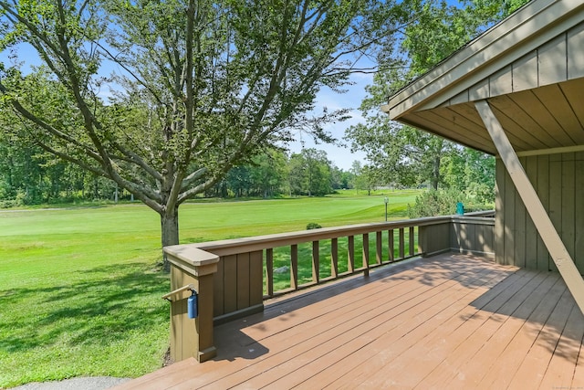 194 Bayfield Ln Unit A, Stratford, CT 06614 - deck with a yard, view of wooded area, and view of golf course