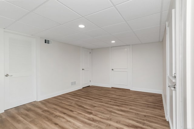 194 Bayfield Ln Unit A, Stratford, CT 06614 - finished basement featuring wood finished floors, a drop ceiling, and recessed lighting