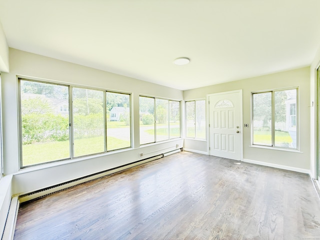 10 Meadowpark Ave W, Stamford, CT 06905 - unfurnished sunroom with a baseboard heating unit