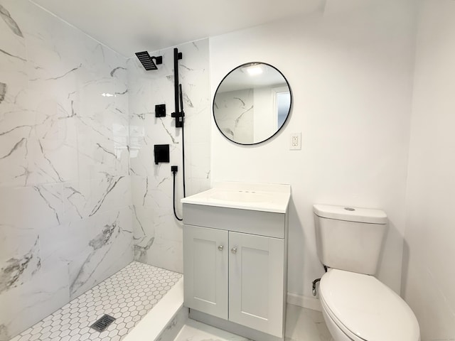 10 Meadowpark Ave W, Stamford, CT 06905 - bathroom featuring vanity and a marble finish shower