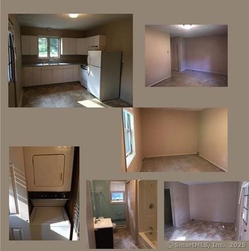189 Chaplin Rd, Eastford, CT 06242 - kitchen featuring freestanding refrigerator, open floor plan, and stove