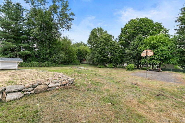 219 Browning Rd, Norwich, CT 06360 - view of green lawn with an outdoor structure