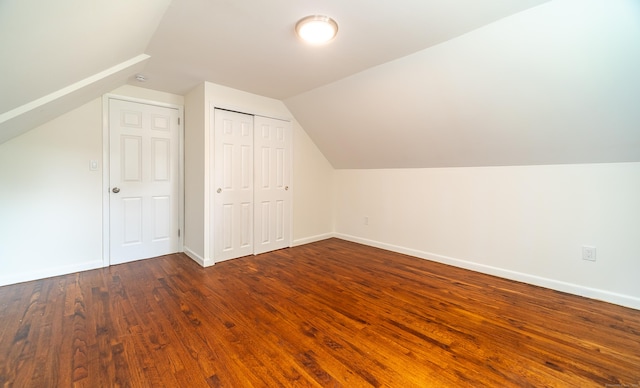112 Pitt St, Bridgeport, CT 06606 - bonus room featuring dark wood finished floors and vaulted ceiling