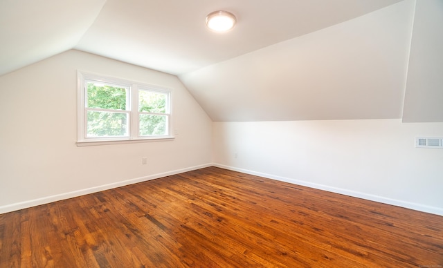 112 Pitt St, Bridgeport, CT 06606 - additional living space featuring vaulted ceiling and dark wood-type flooring