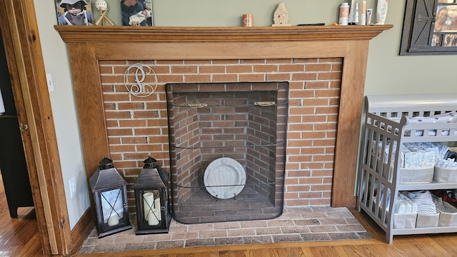 222 Gilead St, Hebron, CT 06248 - detailed view of a fireplace and wood finished floors