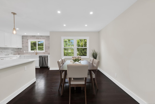 39 Cambridge Dr, Greenwich, CT 06831 - dining area featuring healthy amount of natural light, recessed lighting, and dark wood-type flooring