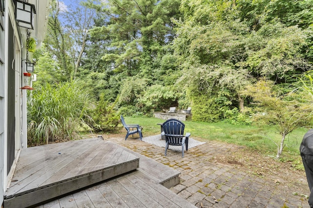 123 George St, Middletown, CT 06457 - view of patio / terrace with a wooden deck