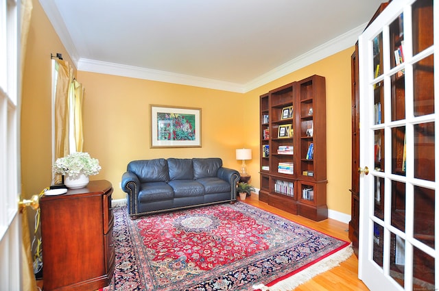 190 Shadow Pond, Suffield, CT 06078 - living area featuring ornamental molding and wood finished floors
