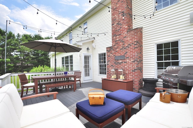 190 Shadow Pond, Suffield, CT 06078 - deck featuring outdoor dining area and area for grilling