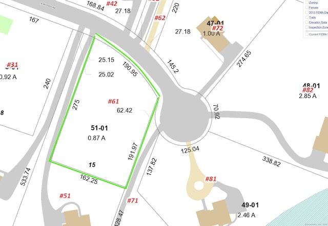 61 N Woods Rd, Hamden, CT 06518 - map of parcels
